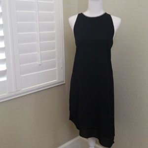 H&M Black Dress - asymmetrical light weight - size 10
